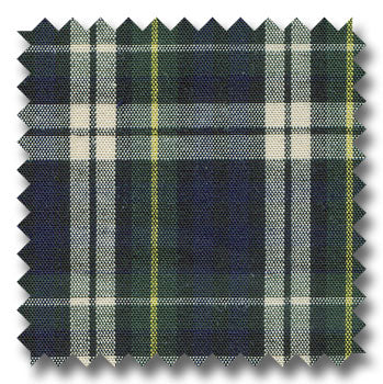 Heavy Tartan Plaid Uniform Apparel Flannel Fabric / Green/Navy