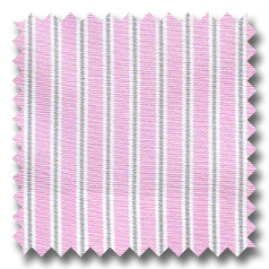 Pink, Gray, and White Stripe Custom Dress Shirt