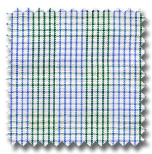 Green Blue, and White Plaid Custom Dress Shirt