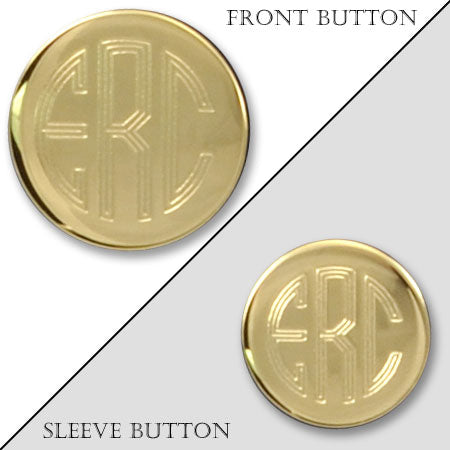 Dome Polished Gold Monogram Blazer Button – The Custom Shop Clothiers