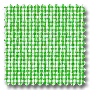 Spring Green Mini Gingham Check Broadcloth - Custom Dress Shirt