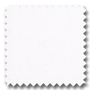 White Solid 2Ply Twill - Custom Dress Shirt