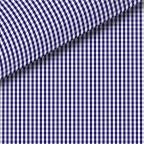 Navy Blue Check Broadcloth Dress Shirt