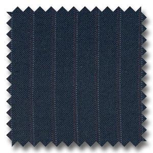 Navy with Maroon & Blue Pinstripes 100% Wool