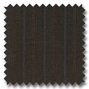 Chocolate Brown with Blue Stripes 100% Wool