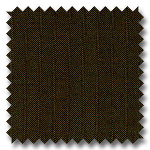 Dark Brown Herringbone 100% Wool