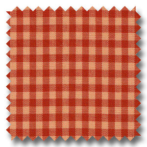 Red and Red Gingham Check Poplin - Custom Dress Shirt