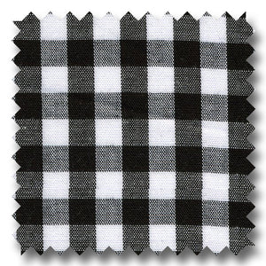 Gingham Check Poplin Black - Custom Dress Shirt