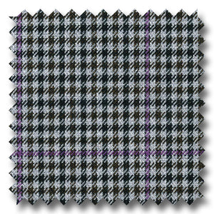 Gray with Black & Lavender Check Super 110's Wool