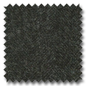 Black Herringbone Flannel Super 100's Wool