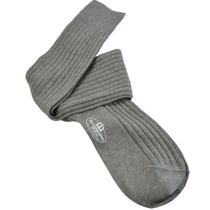 Gray Over the Calf Cotton Sock