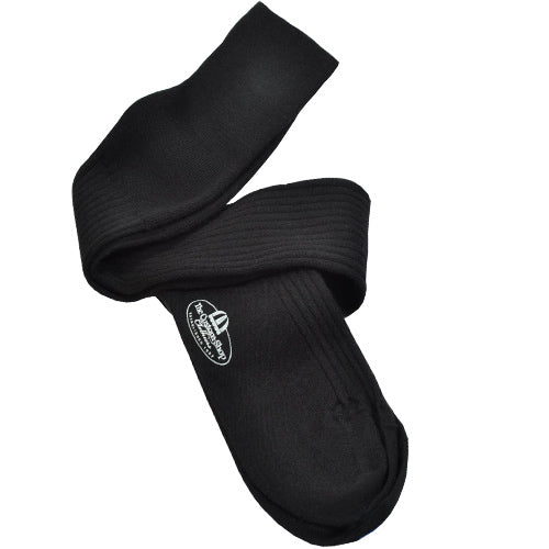 Black Over the Calf Cashmere Sock