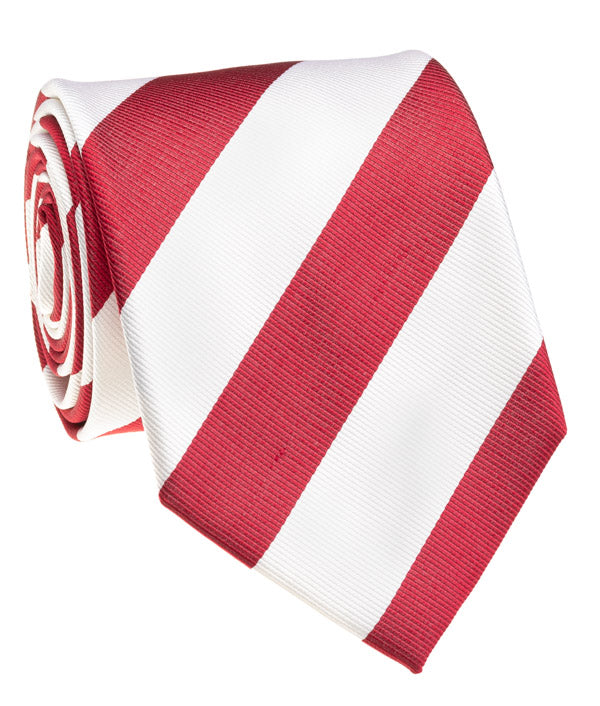 Tide Red And White Rep Stripe Tie – The Custom Shop Clothiers