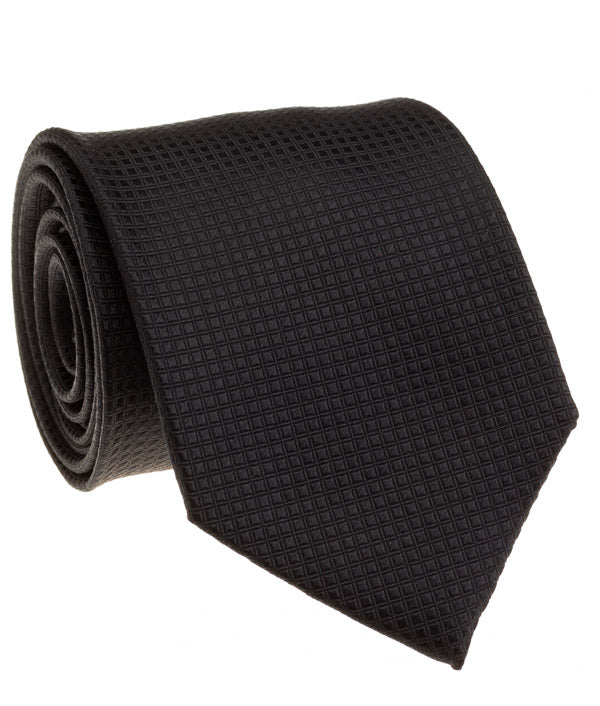 Black Solid Grid Tie