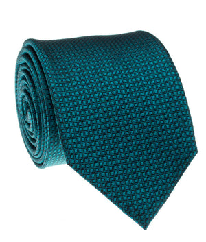Teal Solid Grid Tie