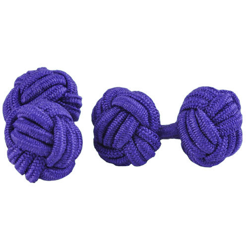 Purple Silk Knot Cufflinks