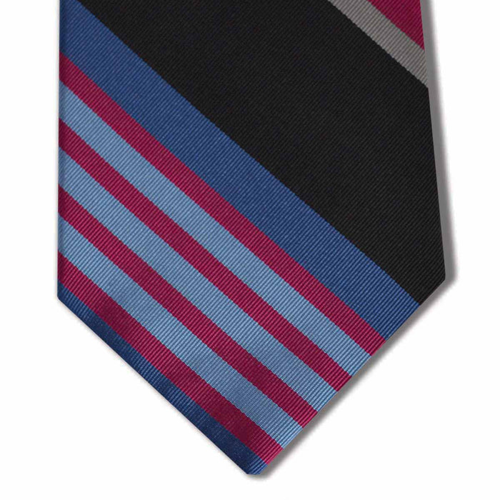 Black, Purple, and Blue Stripe Tie