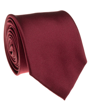 Burgundy Satin Tie