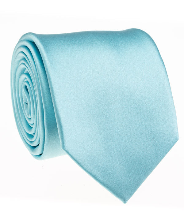 Aqua Satin Tie