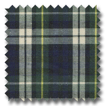 Navy, Green and Yellow Tartan Plaid Custom Dress Shirt