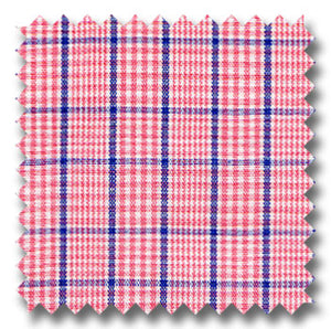 Red and Blue Color Check / Plaid Custom Dress Shirt