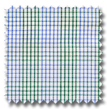 Green Blue, and White Plaid Custom Dress Shirt