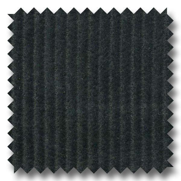 Black Solid Wide Wale Corduroy 100% Cotton