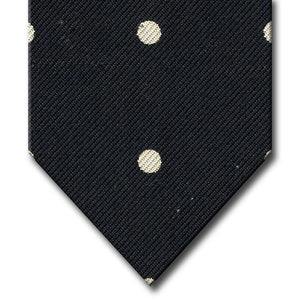 Black with White Dot Pattern Tie