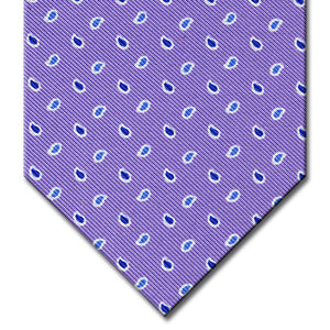 Lavender with Blue Paisley Pattern Tie