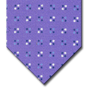Lavender with Blue Geometric Pattern Tie