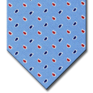 Blue with Red Paisley Pattern Tie