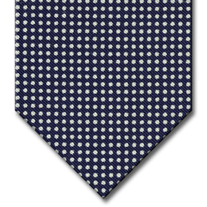 Navy with White Dot Pattern Tie