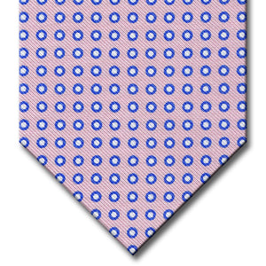 Pink with Blue Dot Pattern Tie