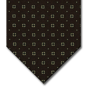 Brown with Tan Floral Pattern Tie