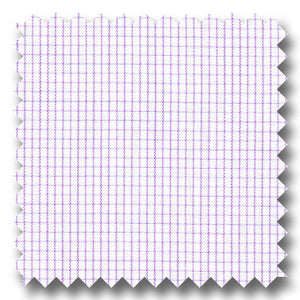 Lavender Check 2Ply Broadcloth - Custom Dress Shirt