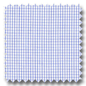 Dark Blue Check 2Ply Broadcloth - Custom Dress Shirt