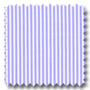 Medium Blue Stripe 200 2Ply Broadcloth - Custom Dress Shirt