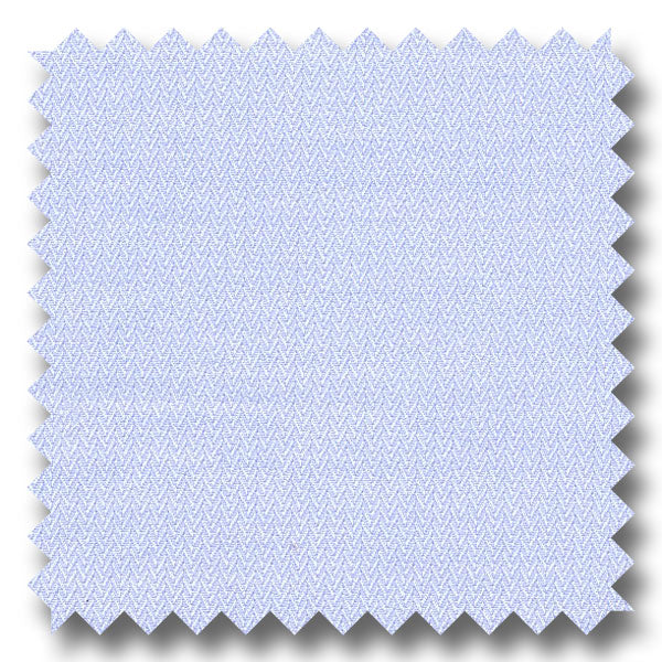 Light Blue Mini Herringbone 200 2Ply - Custom Dress Shirt