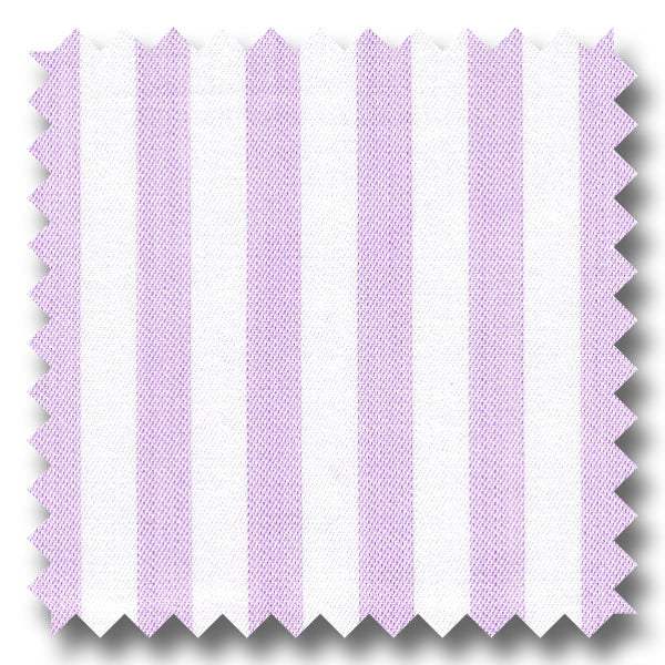 Lavender Stripe 200 2Ply Broadcloth - Custom Dress Shirt