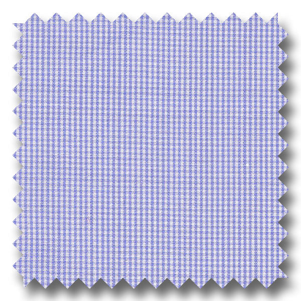 Medium Blue Mini Check 200 2Ply Broadcloth - Custom Dress Shirt