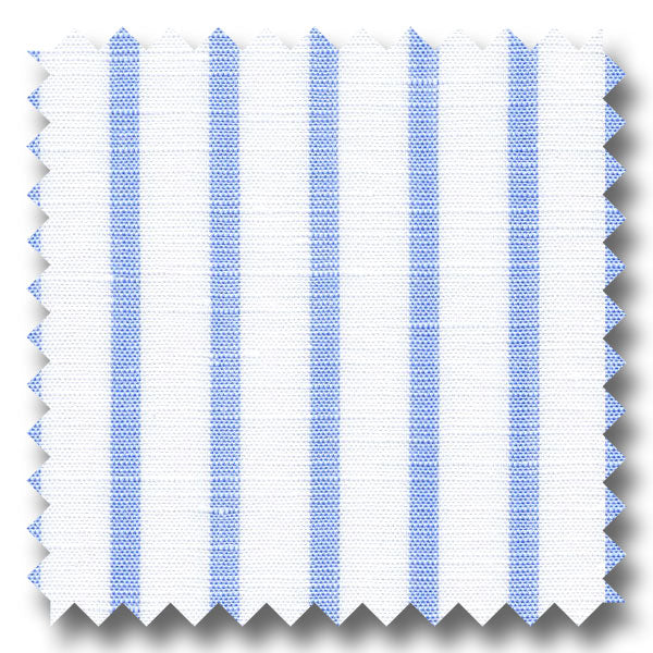 Light Blue Stripe 170 2Ply Linen - Custom Dress Shirt