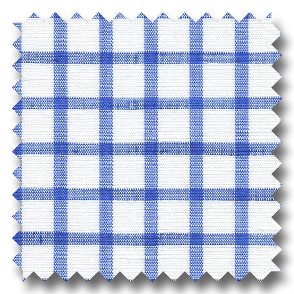 Dark Blue Check 170 2Ply Linen - Custom Dress Shirt