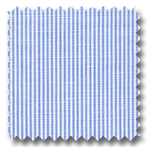 Blue Stripe 170 2Ply Linen - Custom Dress Shirt