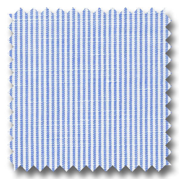 Blue Stripe 170 2Ply Linen - Custom Dress Shirt