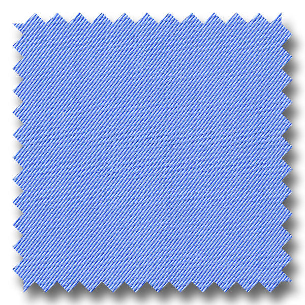Blue Solid 140 2Ply Twill - Custom Dress Shirt