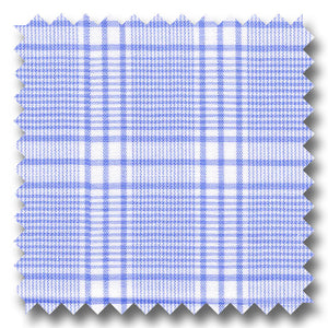 Medium Blue Check 2Ply Broadcloth - Custom Dress Shirt