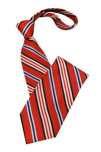Red Stripe With Blue Stripe Tie