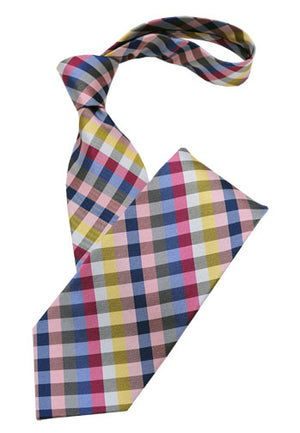 Light Multi Color Check Tie