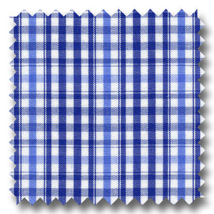 Navy and Blue Check Broadcloth - Custom Dress Shirt