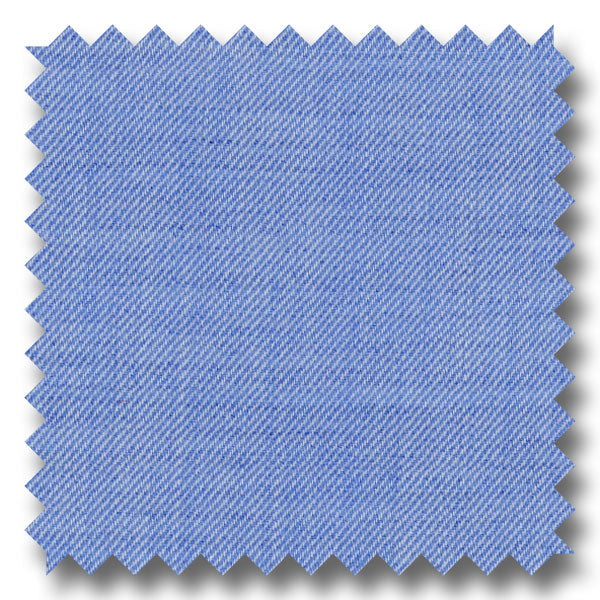Blue Solid Twill - Custom Dress Shirt